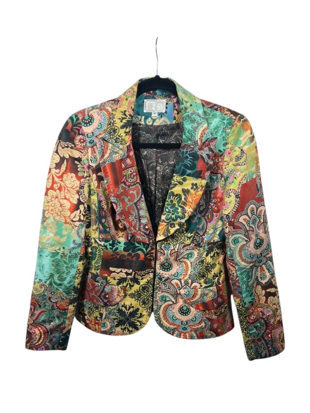 Alberto Makali Jacket Womens Patchwork Blazer 4 Art To Wear Y2K Maximalism